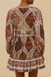 Robe courte Romantic Nature - Rouge