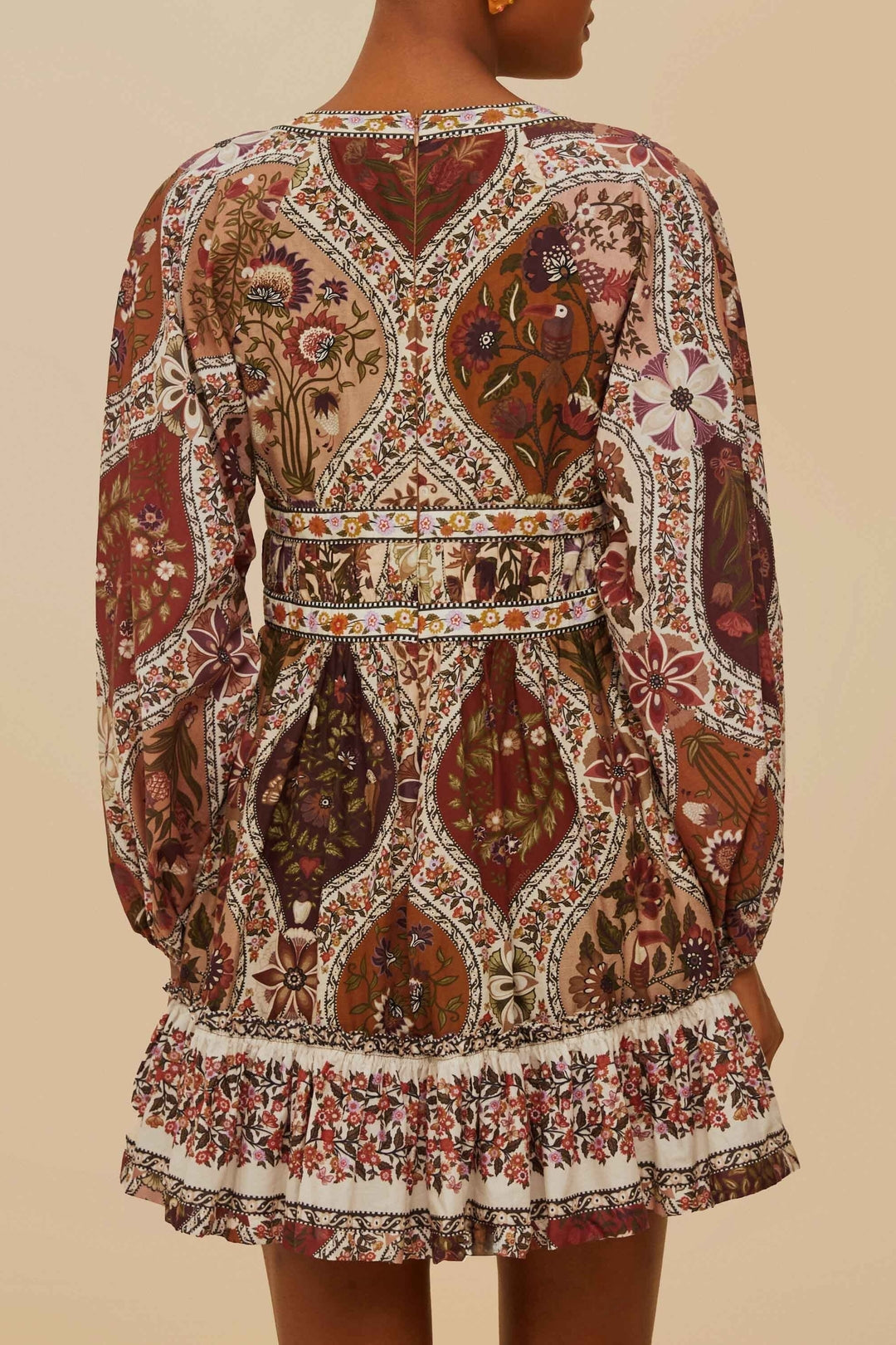 Robe courte Romantic Nature - Rouge