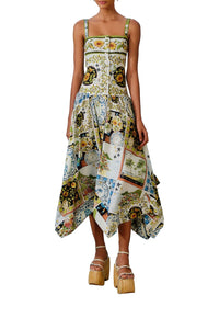 Latin Trip Scarves Multicolor Robe midi - Latin Trip Scarves Multicolor