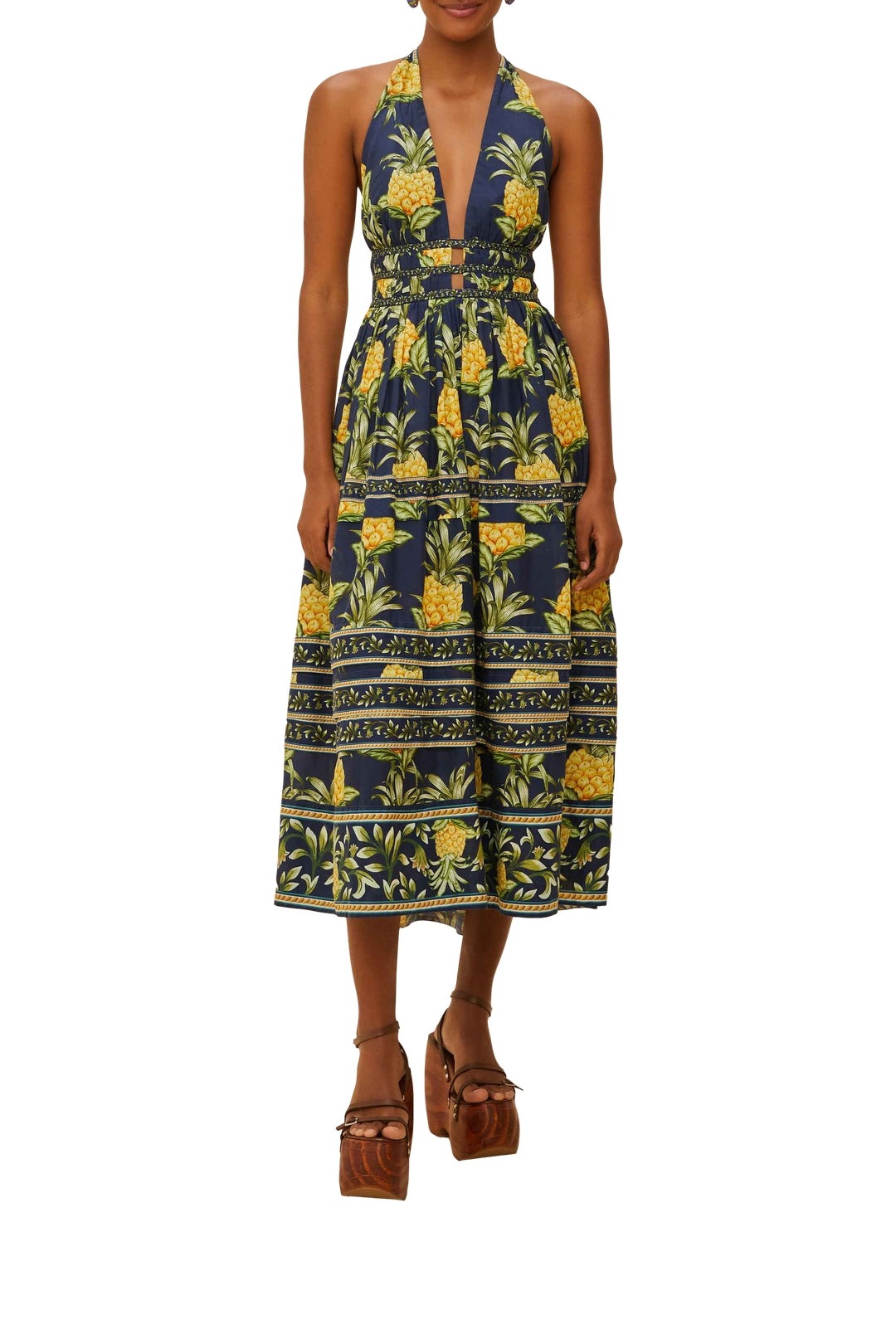Strapless midi dress - Blue