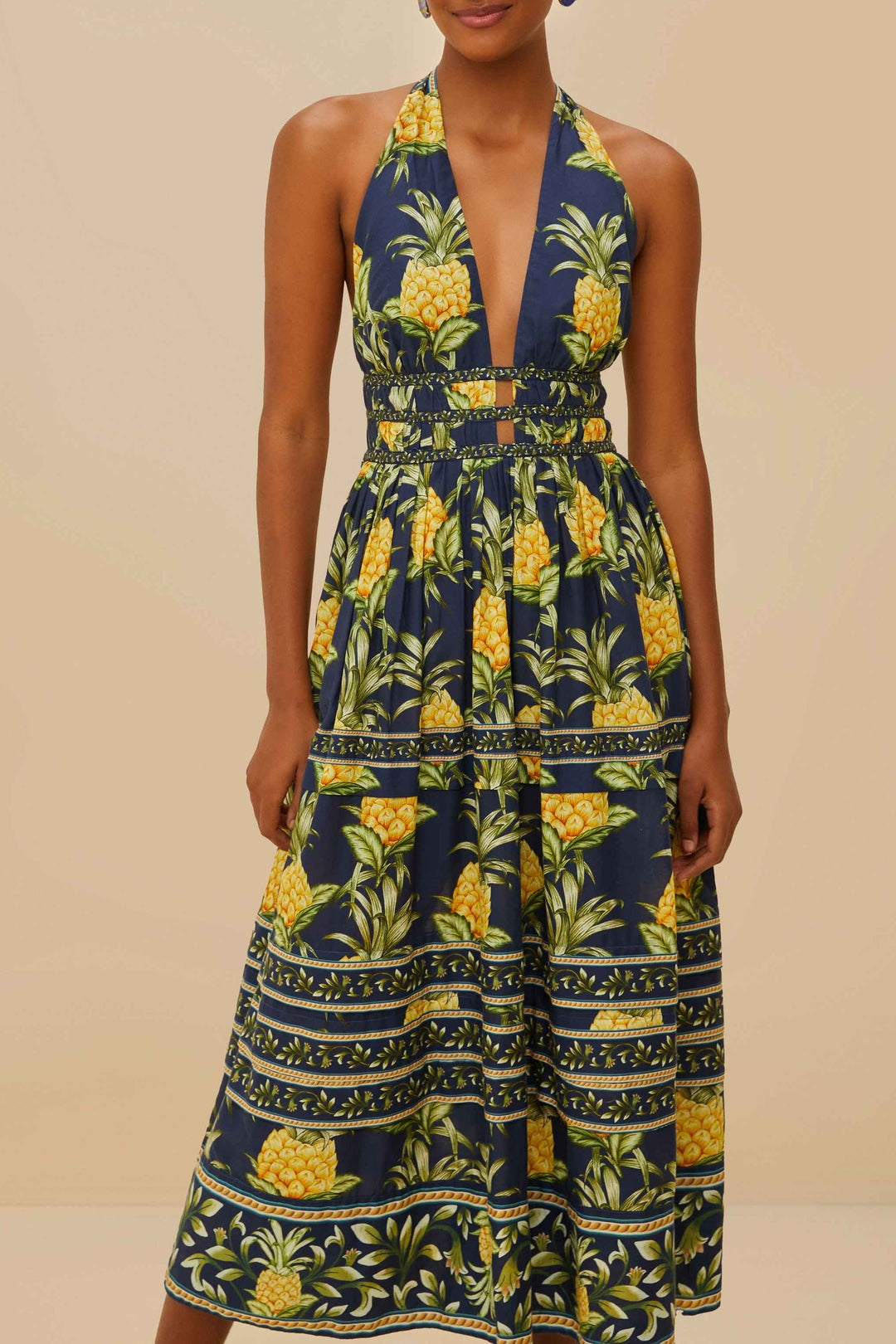 Strapless midi dress - Blue
