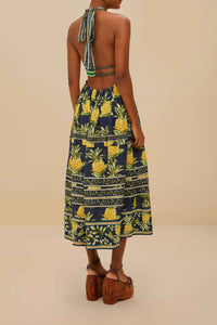 Strapless midi dress - Blue