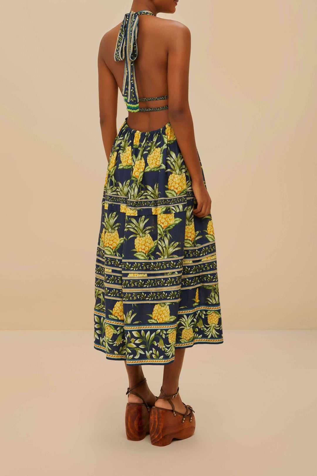 Strapless midi dress - Blue