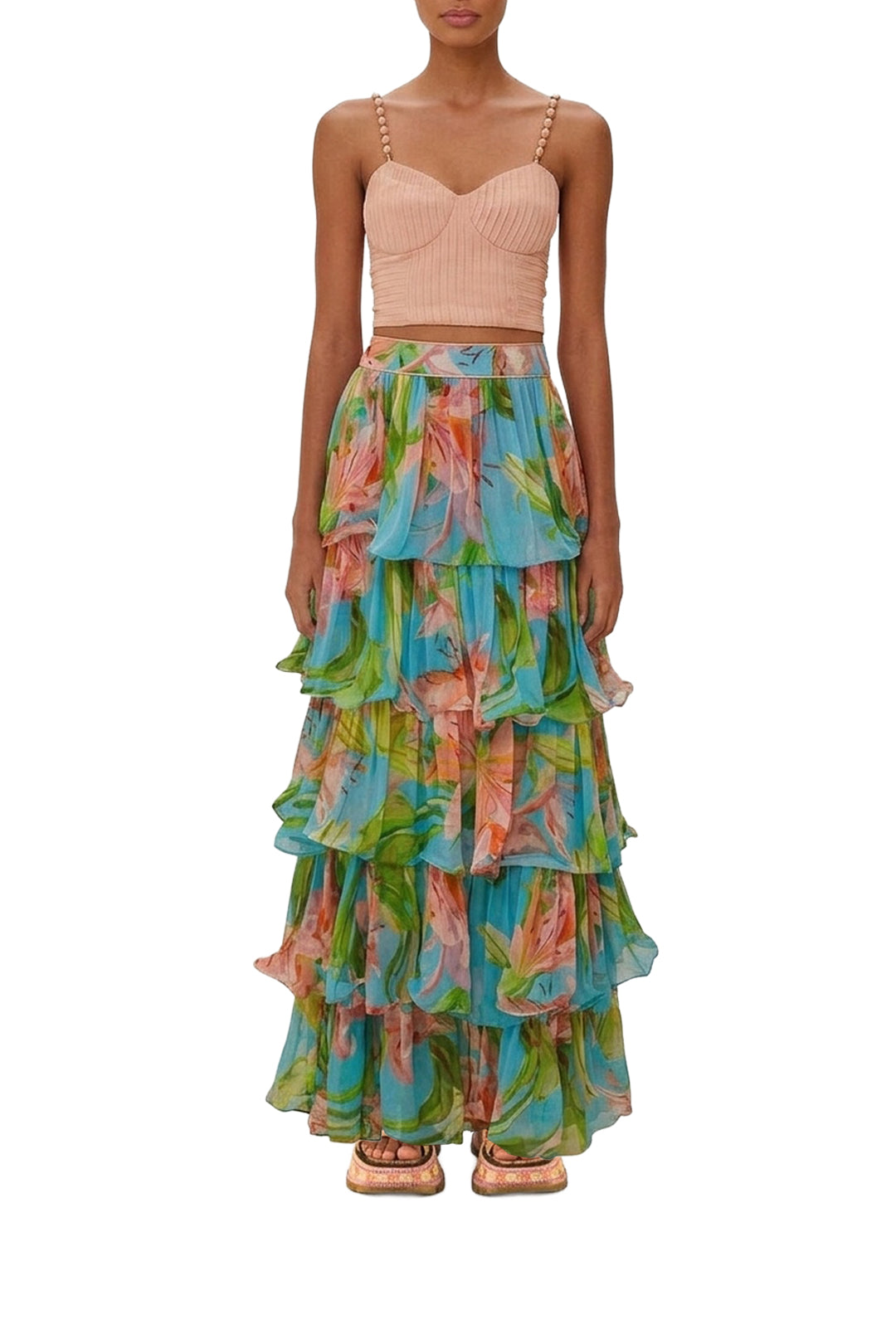 Jupe longue Lily Bloom - Bleu