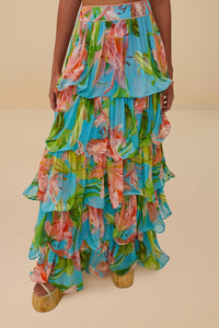 Jupe longue Lily Bloom - Bleu