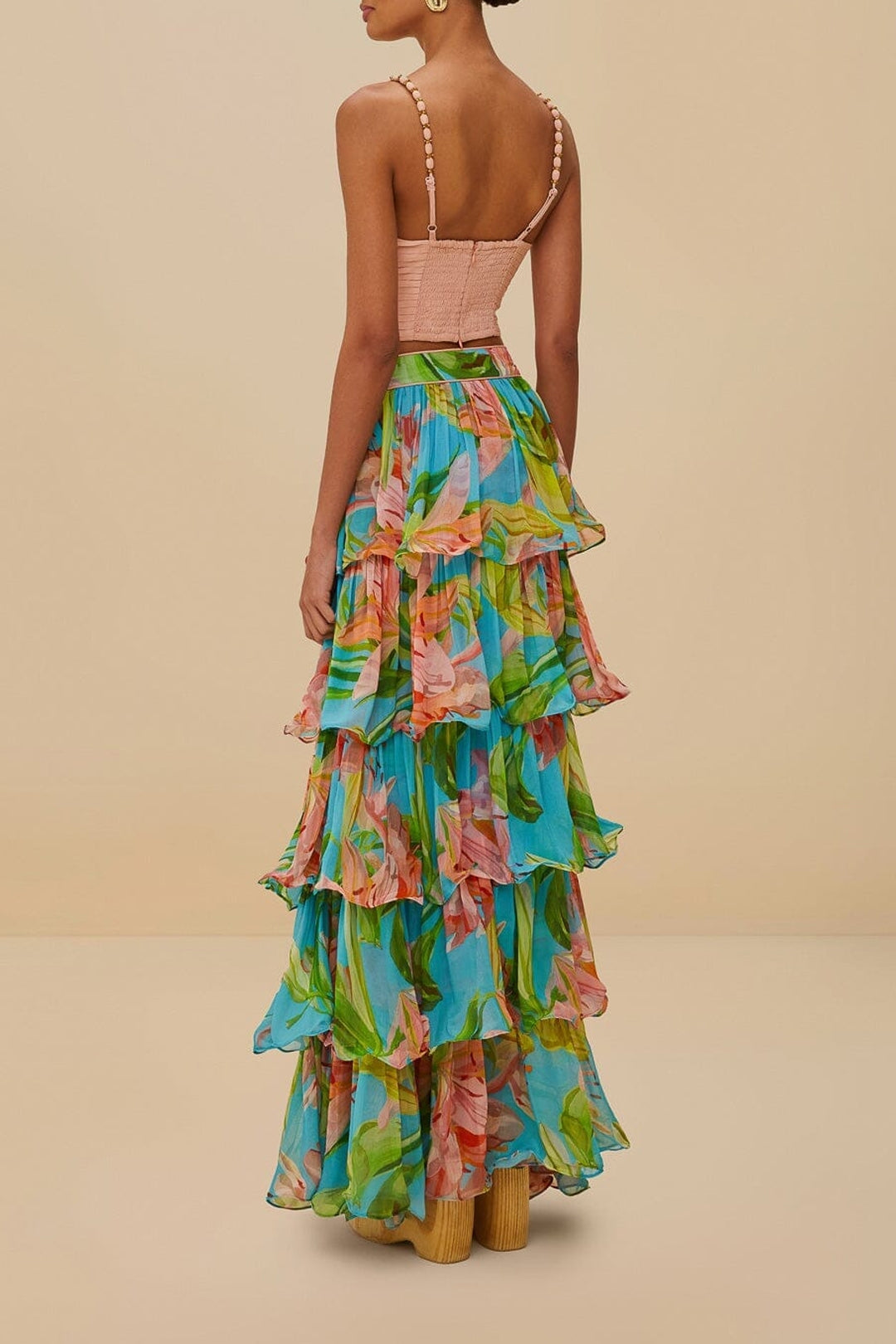 Jupe longue Lily Bloom - Bleu
