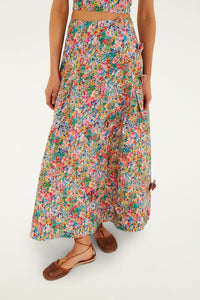 Peasant Floral Off White Jupe - Peasant Floral Off White