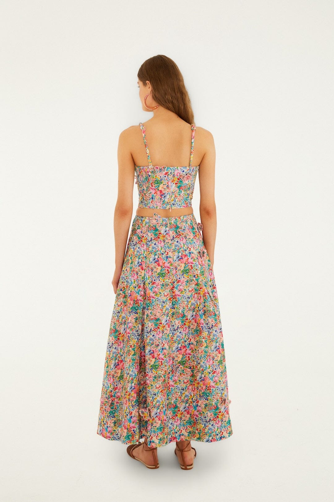 Peasant Floral Off White Jupe - Peasant Floral Off White