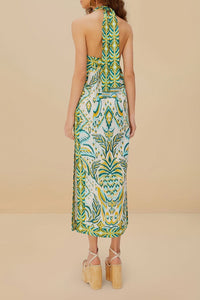 Robe longue en lin - Vert