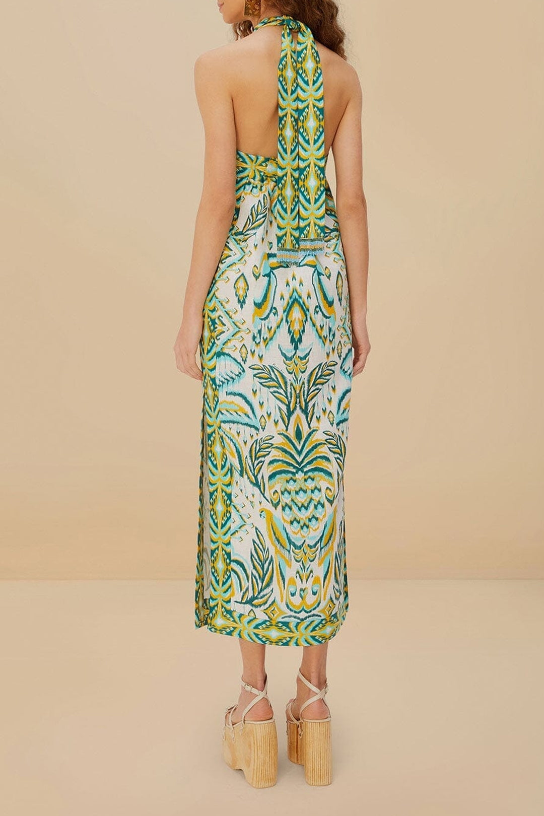 Robe longue en lin - Vert