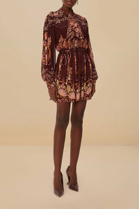 Robe courte à nœud - Bordeaux