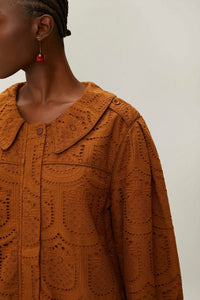 Blouson aviateur à œillets Pineapple en coton - Camel