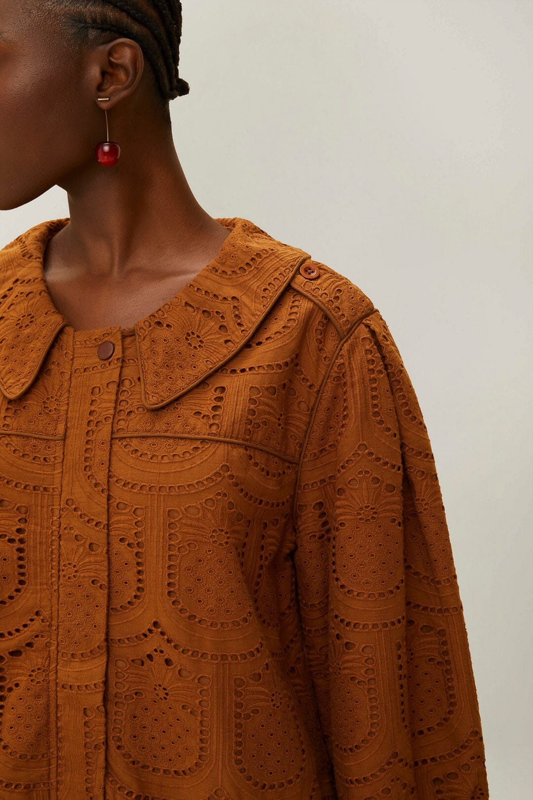 Blouson aviateur à œillets Pineapple en coton - Camel