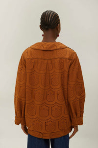 Blouson aviateur à œillets Pineapple en coton - Camel