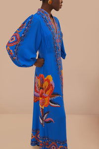 NEW_Lucy Floral Tapestry Blue Robes longues - Lucy Floral Tapestry Blue