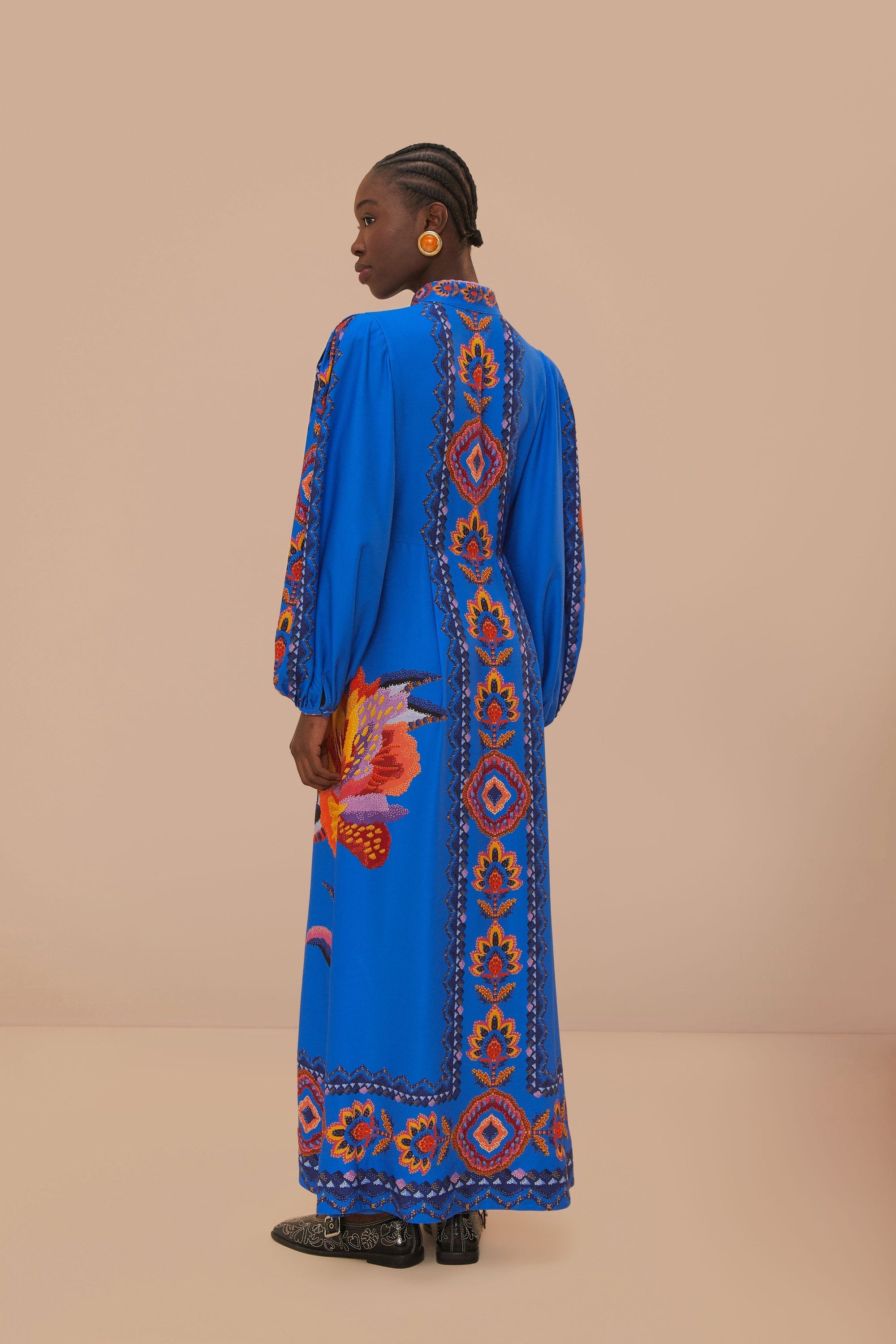NEW_Lucy Floral Tapestry Blue Robes longues - Lucy Floral Tapestry Blue