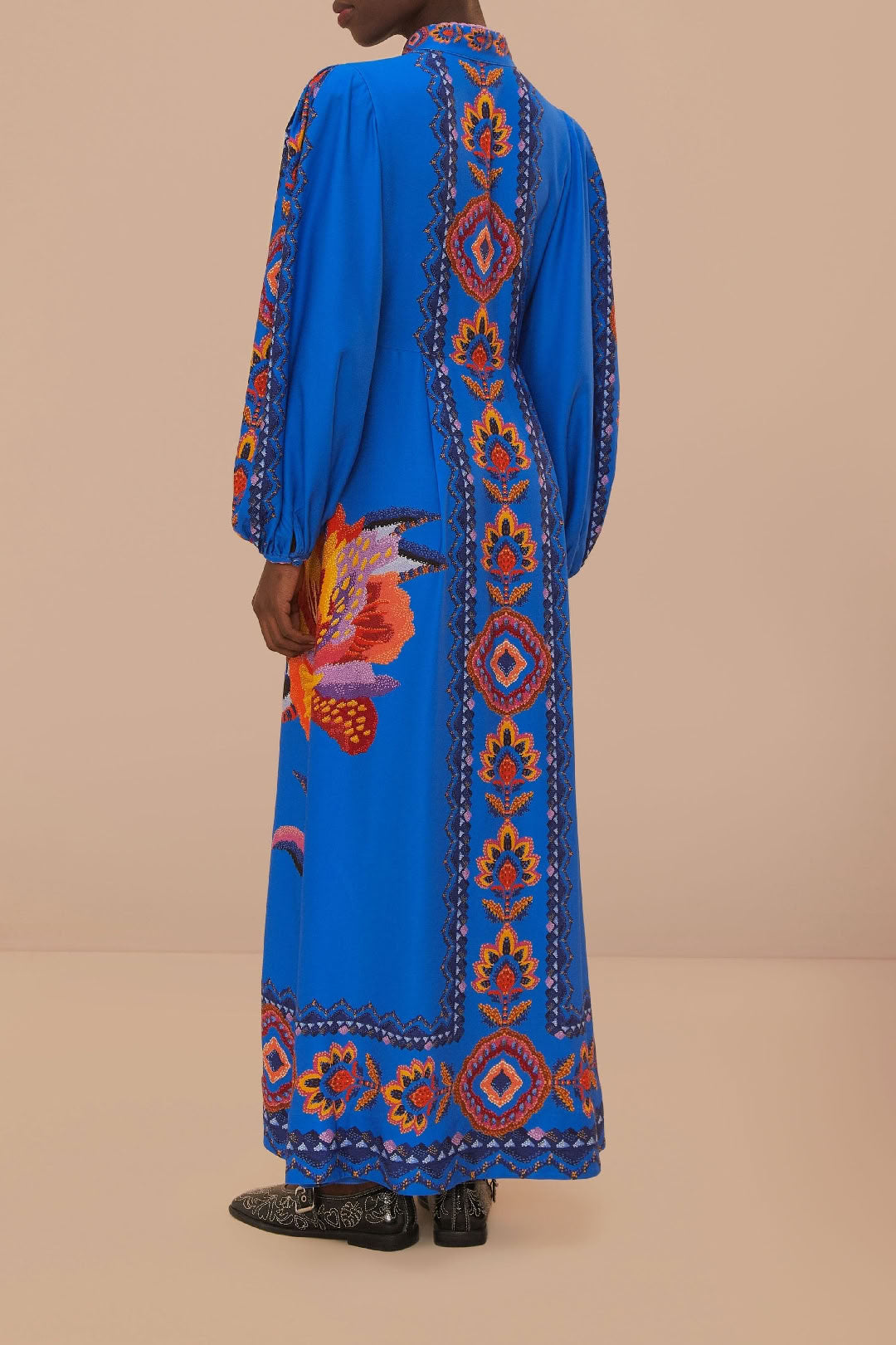 Robe longue Lucy Floral - Bleu