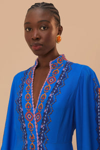 NEW_Lucy Floral Tapestry Blue Robes longues - Lucy Floral Tapestry Blue