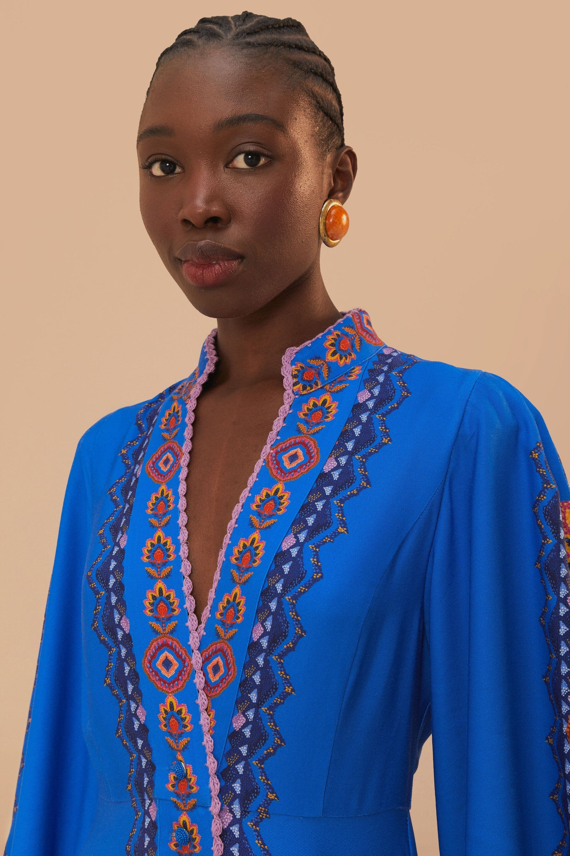 NEW_Lucy Floral Tapestry Blue Robes longues - Lucy Floral Tapestry Blue