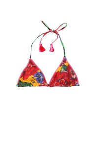 Haut de bikini noué sur le côté Chita d'hiver - Rouge