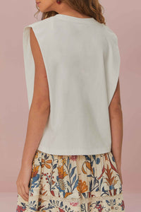DJV_White Tops & T-Shirts - White