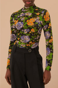 DJV_Capri Floral Black Chemises & Blouses - Capri Floral Black