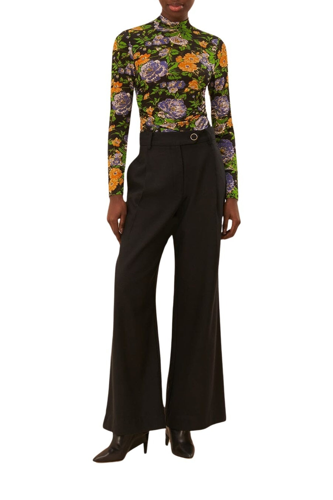DJV_Capri Floral Black Chemises & Blouses - Capri Floral Black
