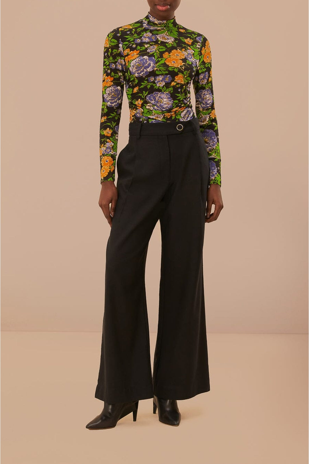 DJV_Capri Floral Black Chemises & Blouses - Capri Floral Black