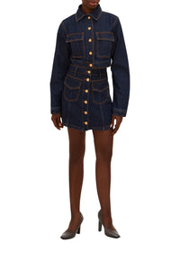MEDIA OFF LINE_Veste courte en denim - Bleu