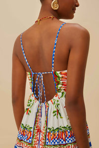 Robe courte Picnic Peppers Ainika - Bleu