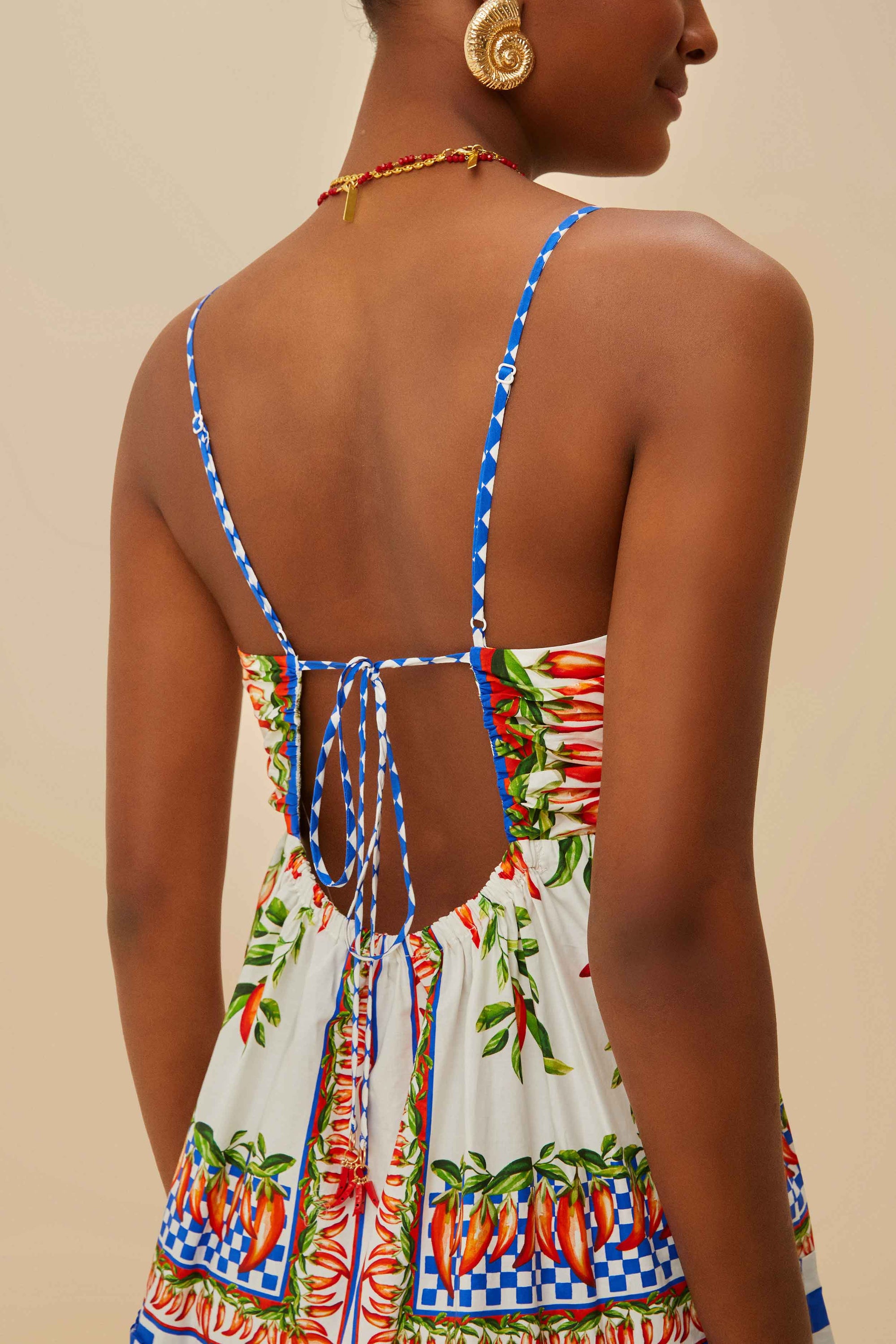 Robe courte Picnic Peppers Ainika - Bleu