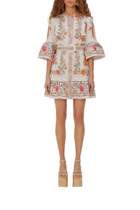 Robe courte Delicate Forest - Blanc