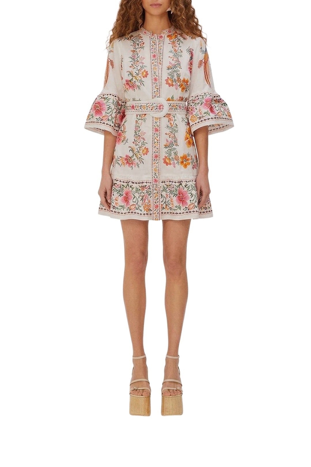 Robe courte Delicate Forest - Blanc