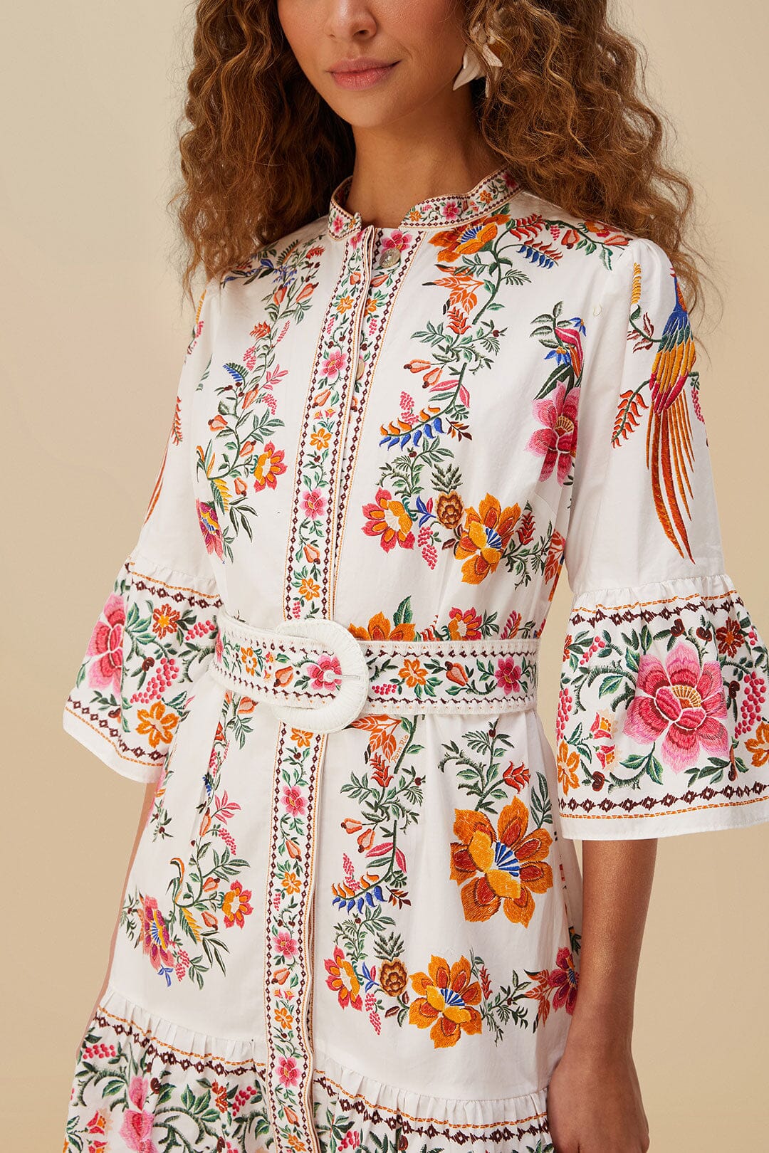 Robe courte Delicate Forest - Blanc