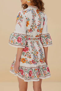 Robe courte Delicate Forest - Blanc