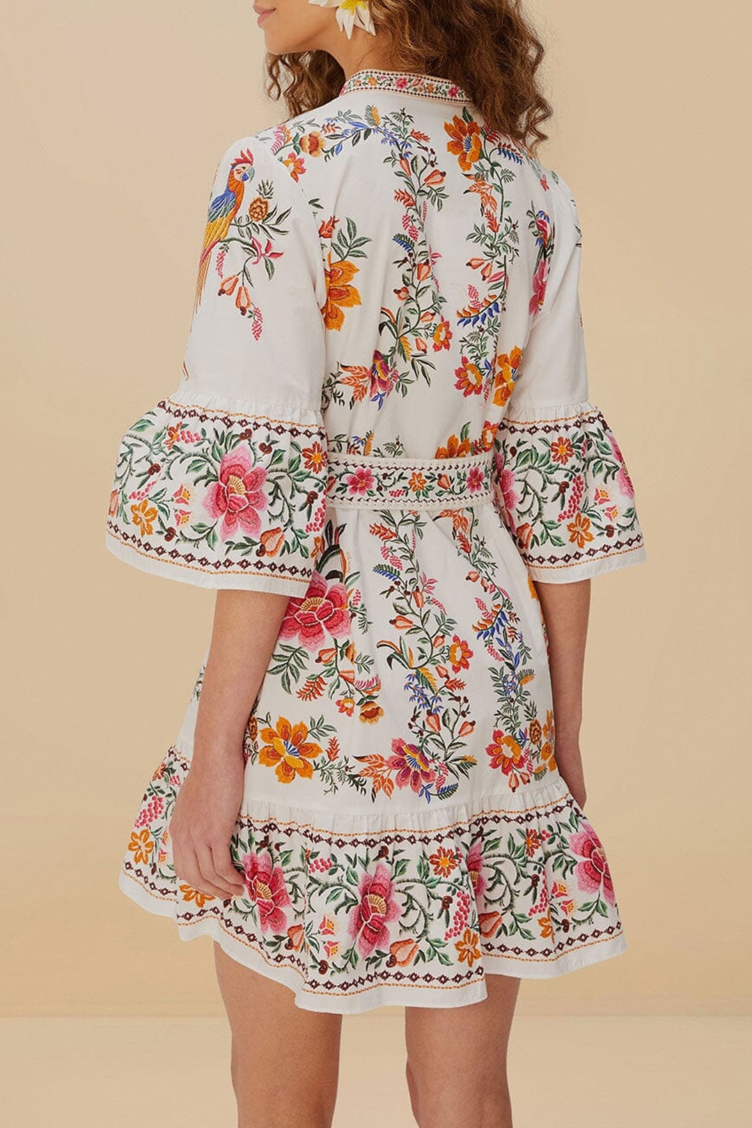 Robe courte Delicate Forest - Blanc