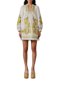 Robe courte Sicily en lin - Blanc