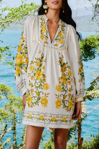 Robe courte Sicily en lin - Blanc