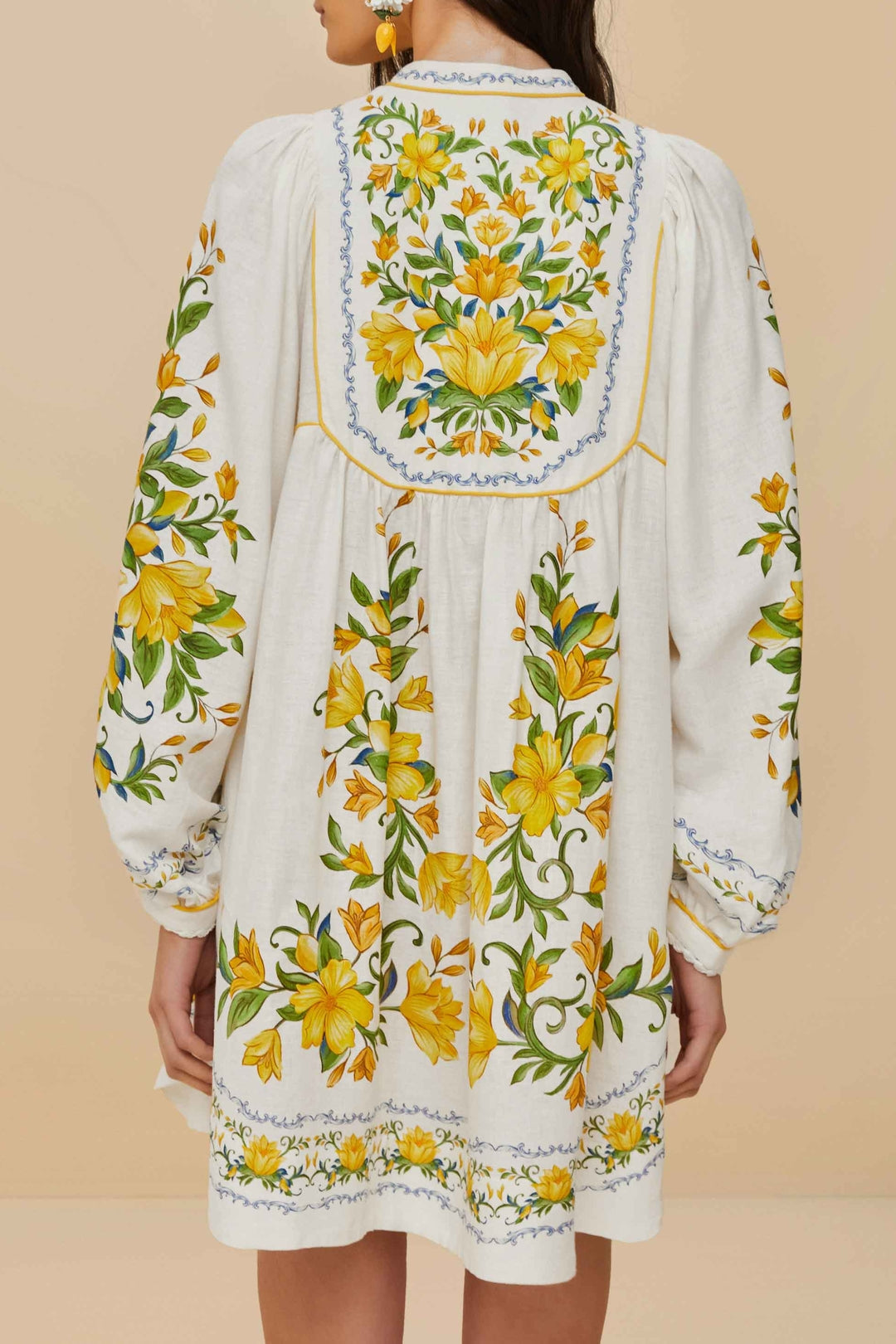 Robe courte Sicily en lin - Blanc