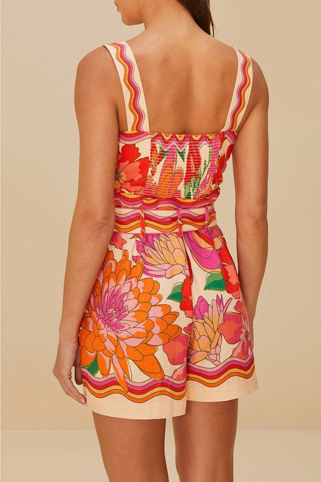 Combi-short Spring Affair en lin - Rose