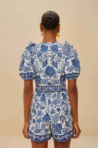 Shell Garden playsuit - White