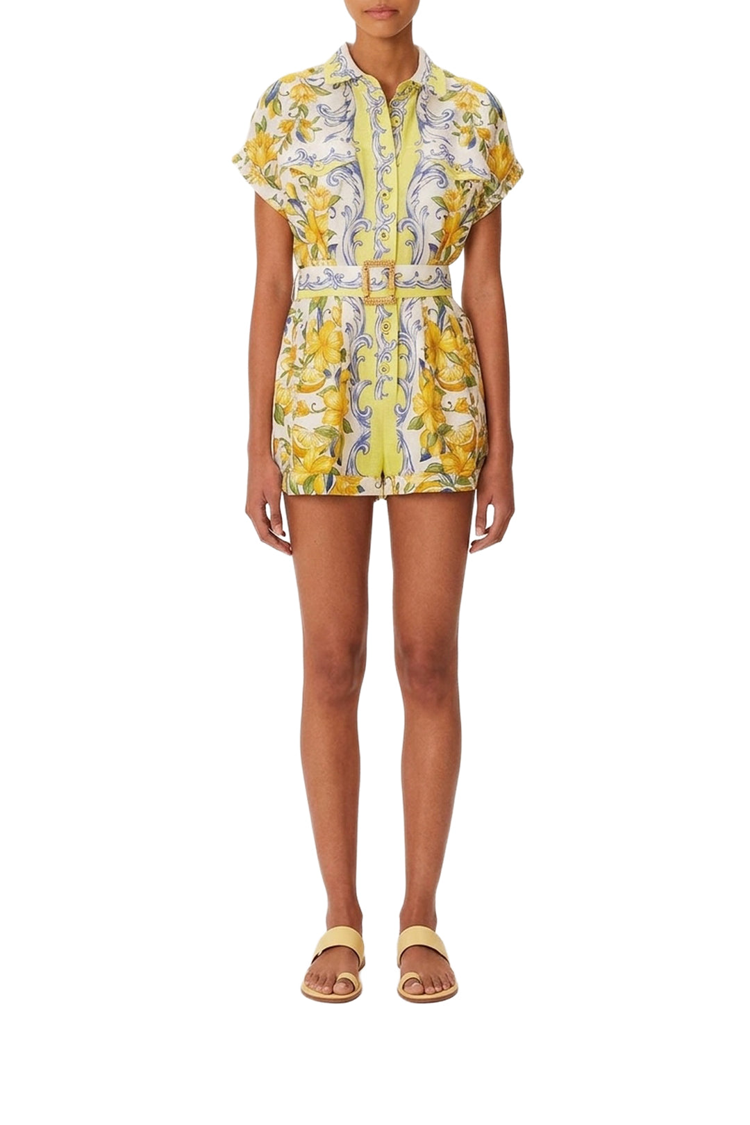 Sicily linen jumpsuit - Yellow