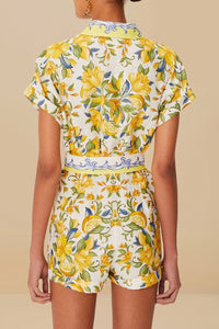 Sicily linen jumpsuit - Yellow