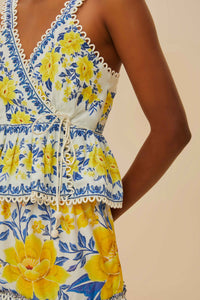 Blouse Blouse sans manches - Bleu