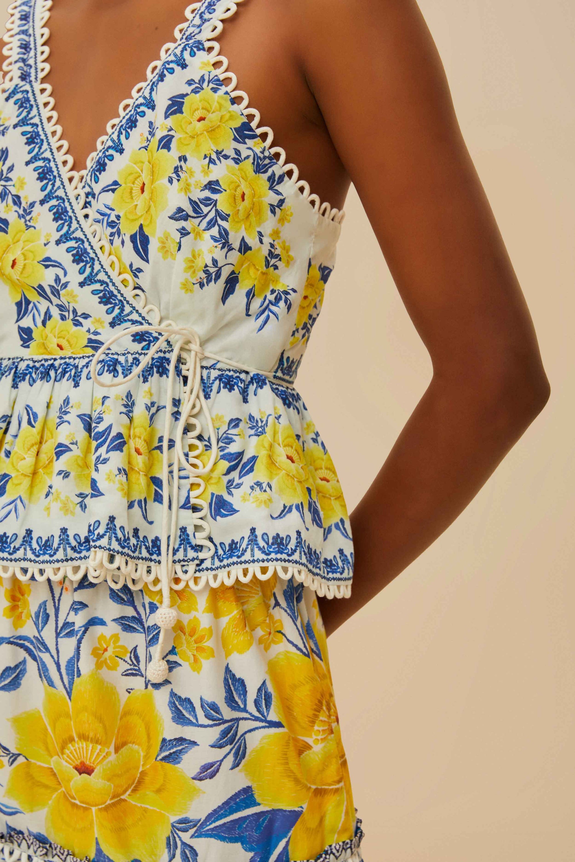 Blouse Blouse sans manches - Bleu