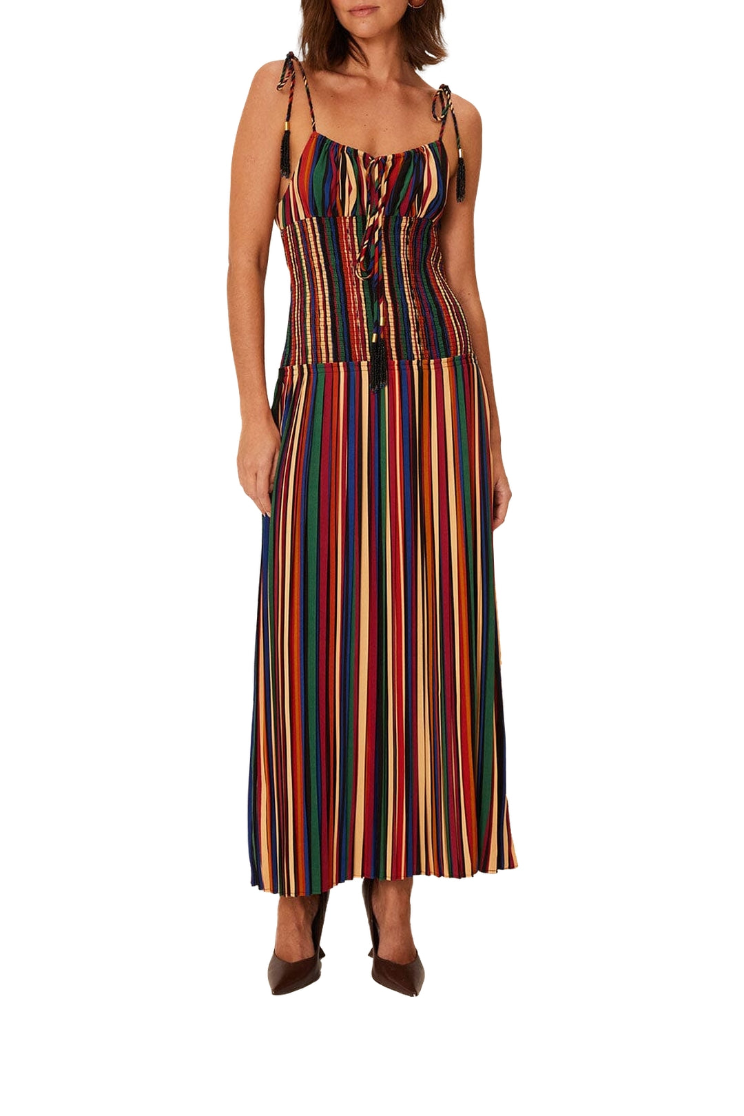 Robe longue à bretelles - Noir