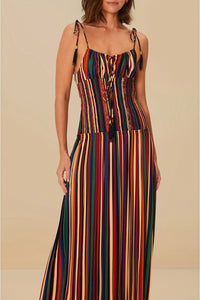 Robe longue à bretelles - Noir