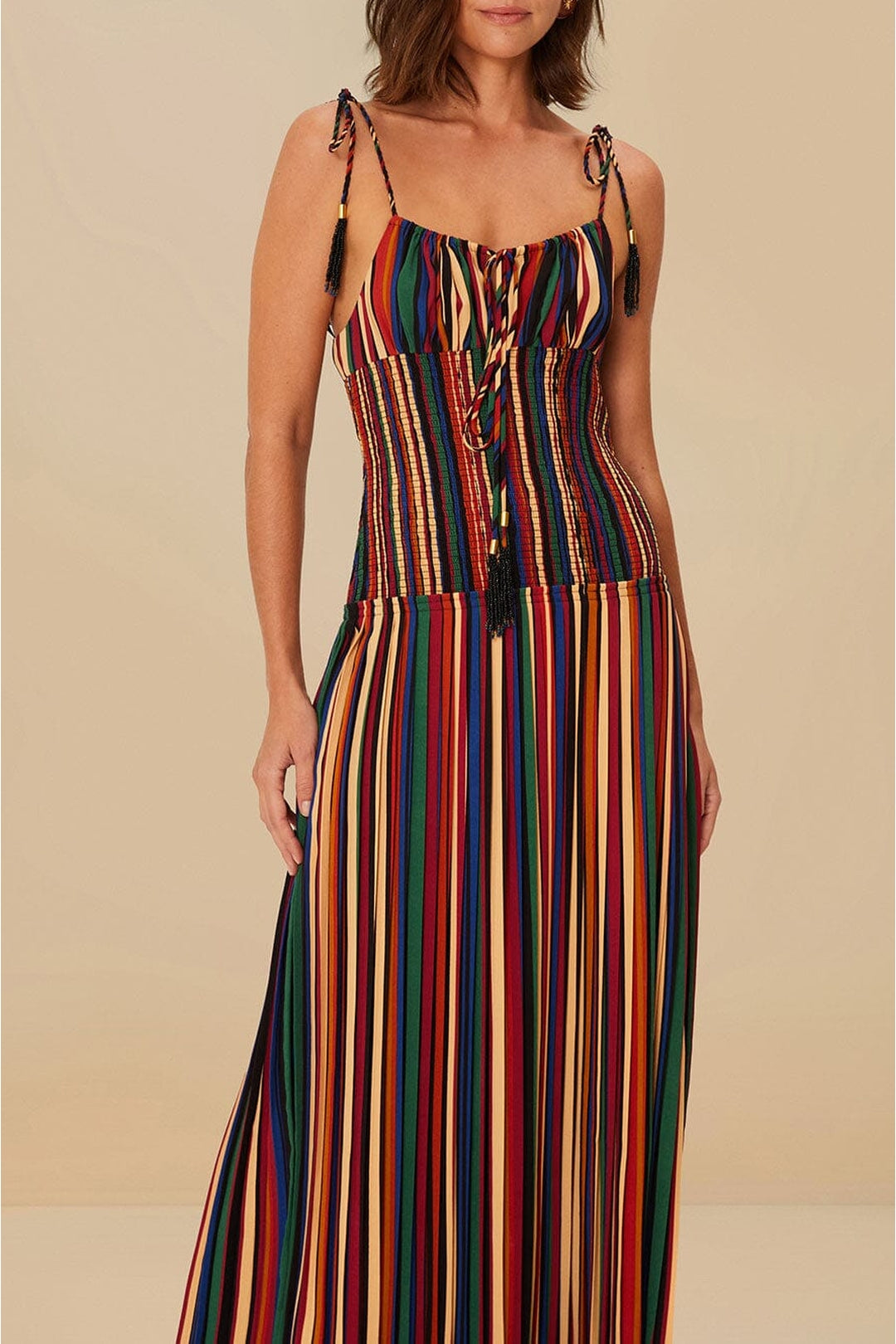 Robe longue à bretelles - Noir