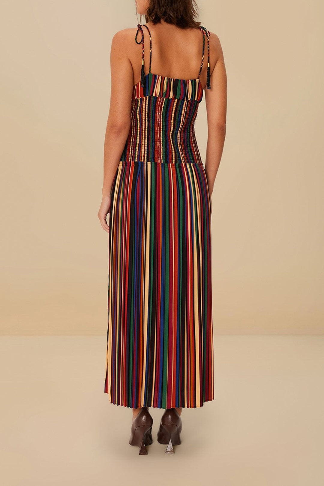 Robe longue à bretelles - Noir
