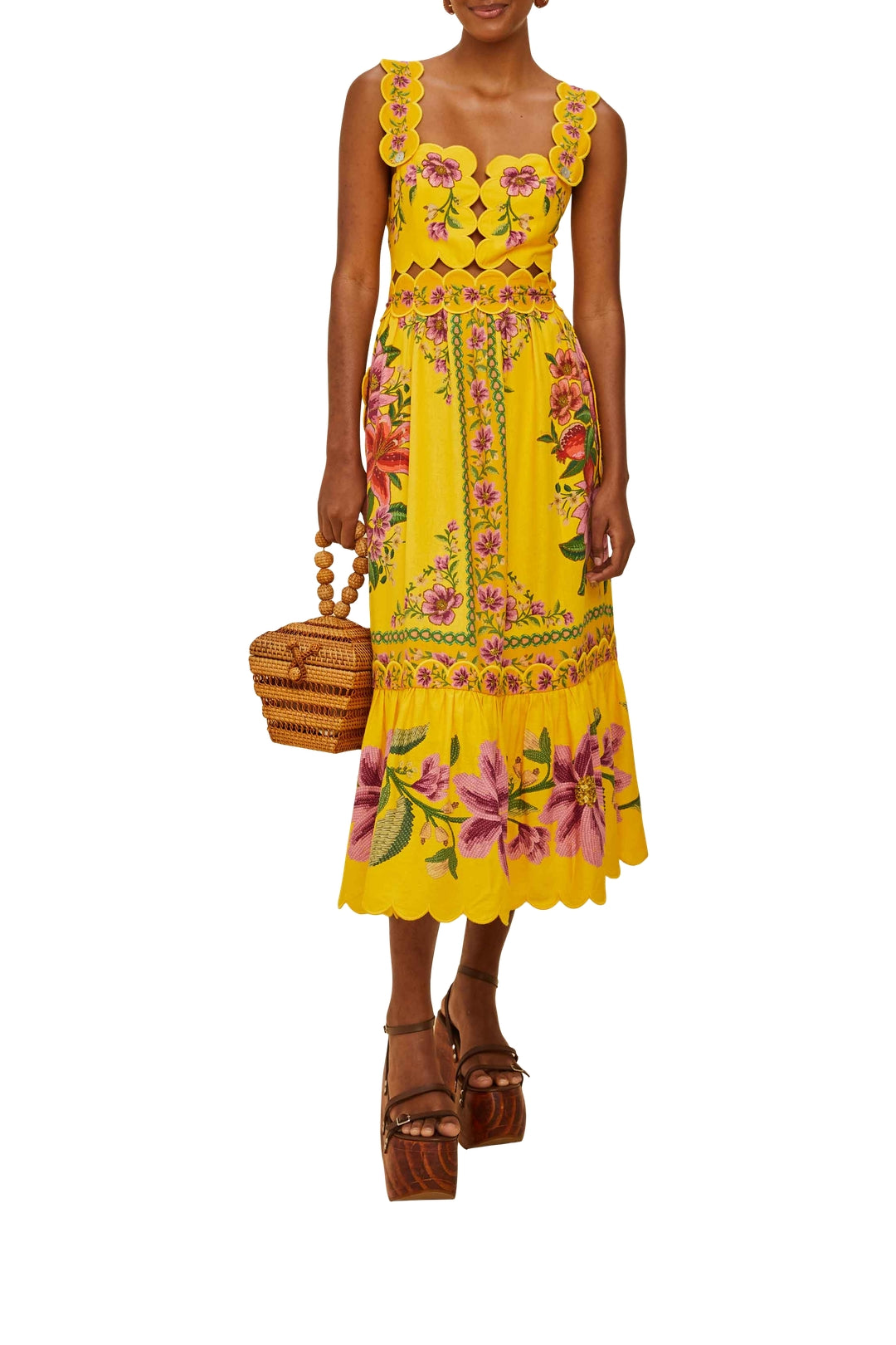 NEW_Fruit Scarf Yellow Robes midi - Fruit Scarf Yellow